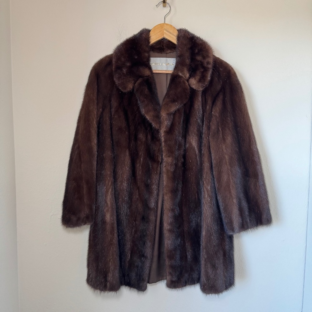 Elegant Brown Fur Coat
